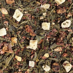 Grünteemischung Sencha Schokokuchen mit Birne & Ingwer