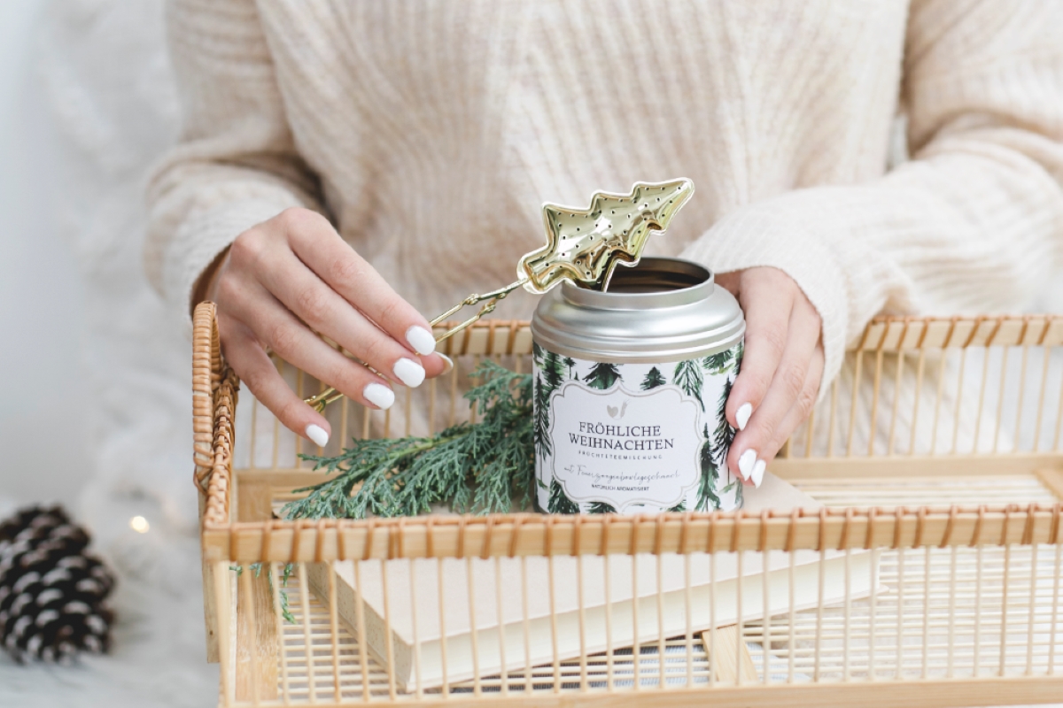 Teezange "Tannenbaum" (gold)