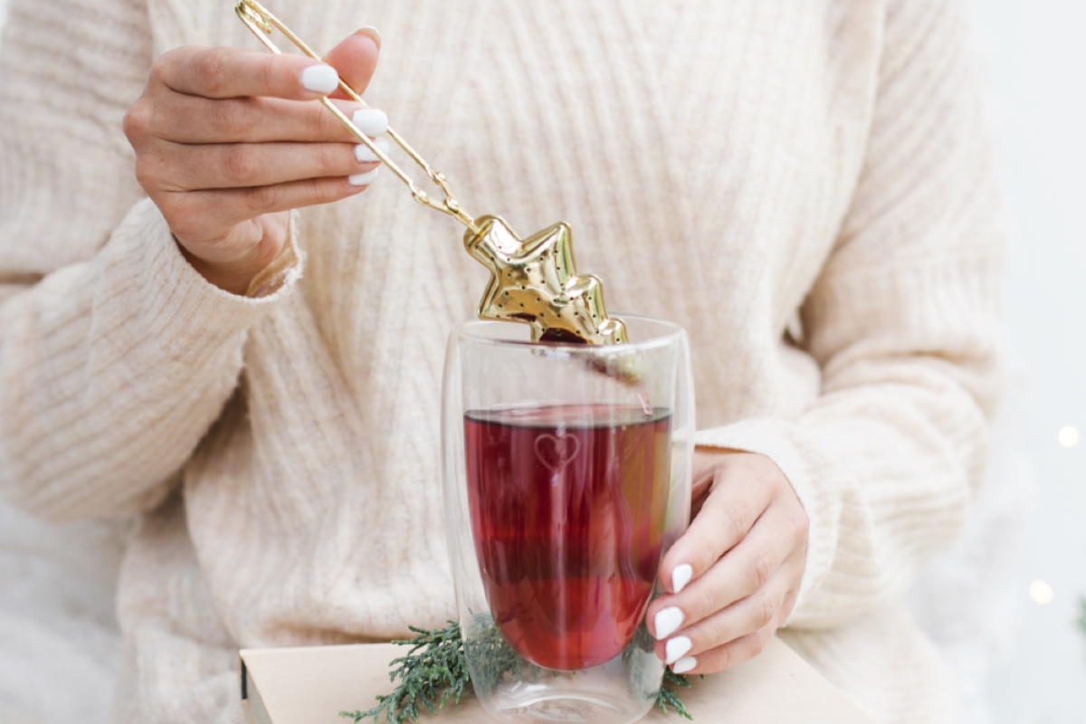 Teezange "Tannenbaum" (gold)